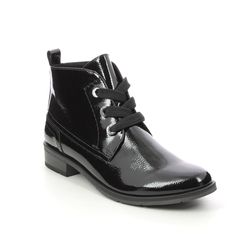 Marco Tozzi Lace Up Boots - Black patent - 25120/27/018 RAPALLACE 05