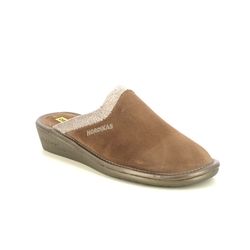 Nordikas Slippers & Mules - Taupe suede - 0234/53 MUSUE