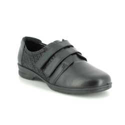Padders Comfort Slip On Shoes - Black leather - 0362-38 DAYNA  4E-6E