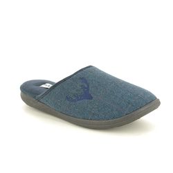 Padders Slippers & Mules - Navy - 0490-96 STAG   G FIT