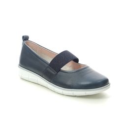 Relaxshoe Mary Jane Shoes - Navy Leather - 516004/72 NAOMI  BAR