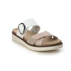 Remonte Slide Sandals - White Pink - D2048-90 MARISLIDE