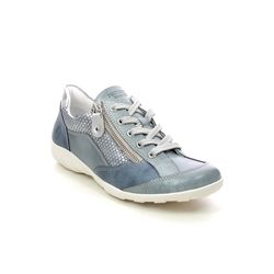 Remonte Comfort Lacing Shoes - BLUE LEATHER - R3410-14 LIVZIPA