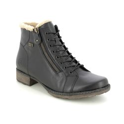 Remonte Lace Up Boots - Black leather - D4372-01 PEESIENNA TEX