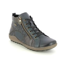 Remonte Hi Top Boots - Navy leather - R1467-14 ZIGSEIPATCH TEX