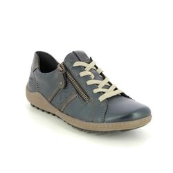 Remonte Comfort Lacing Shoes - Navy leather - R1426-15 ZIGSPO TEX 15