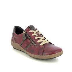 Remonte Comfort Lacing Shoes - Wine - R1426-35 ZIGSPO TEX 15