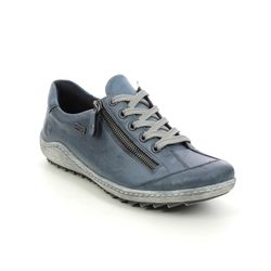 Remonte Comfort Lacing Shoes - Denim leather - R1402-15 ZIGZIP 85 TEX