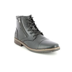 Rieker Boots - Black leather - 33200-02 BRAIN TEX