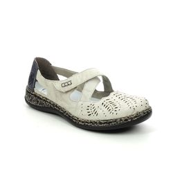 Rieker Mary Jane Shoes - Off white multi - 46375-60 DAISERE