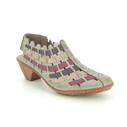 Rieker Comfort Slip On Shoes - Taupe multi - 46778-62 SINA