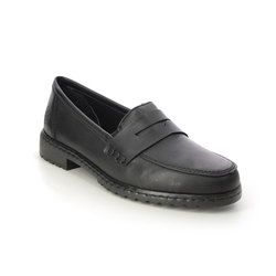 Rieker Loafers - Black leather - 51867-00 CAREEN