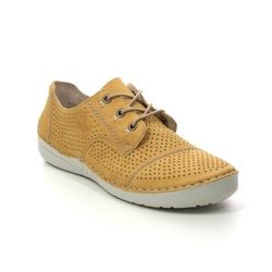 Rieker Comfort Lacing Shoes - Yellow - 52506-68 FUNZI