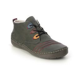 Rieker Hi Top Boots - Green - 52509-54 FUNTOPIC