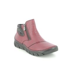 Rieker Ankle Boots - Wine - 55089-35 CHEERBOZI