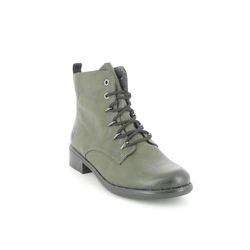 Rieker Lace Up Boots - Green - 77822-52 ASTOLA