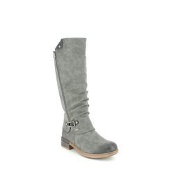 Rieker Knee High Boots - Grey - 94652-45 MORELIA TEX