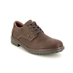 Rieker Casual Shoes - Brown waxy leather - B4610-22 MATCH TEX