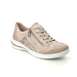 Rieker Comfort Lacing Shoes - Rose pink - M35G6-31 MEPIRICO