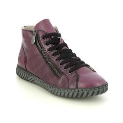 Rieker Hi Top Boots - Purple - N0921-30 ROSEHIZI