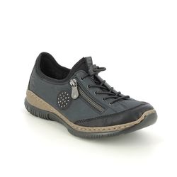 Rieker Comfort Lacing Shoes - Navy - N3268-14 MEMDISC