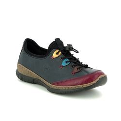 Rieker Comfort Lacing Shoes - Navy Wine - N3271-35 MEMCLOWN