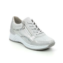 Rieker Comfort Lacing Shoes - Silver - N4306-40 VICTINOS