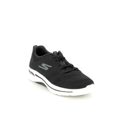 Skechers Trainers - Black White - 124403 ARCH FIT GO WALK