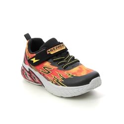 Skechers Boys Trainers - Black Red - 400150N LIGHT STORM INF