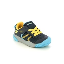 Skechers Boys Trainers - Navy Leather - 407321N MIGHTY TOES