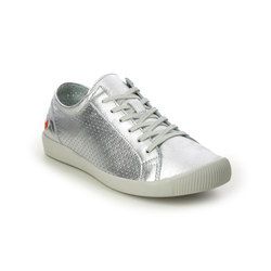 Softinos Comfort Lacing Shoes - Silver Leather - P900388/043 ICA 388
