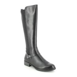 Tamaris Knee High Boots - Black leather - 25511/27/001 INDAFITONI