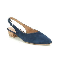 Tamaris Slingback Shoes - Navy Suede - 29405/24/805 KOSY