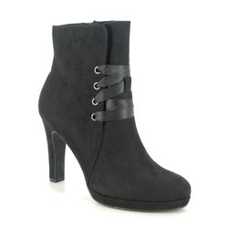 Tamaris Heeled Boots - Black - 25155/25/001 LYCORIS TIE
