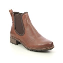 Tamaris Chelsea Boots - Tan Leather - 25440/27/348 MARLYCHEL
