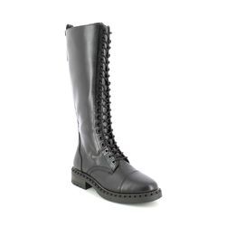 Tamaris Knee High Boots - Black leather - 25606/27/001 NEVIALONG TRIS