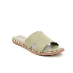 Tamaris Slide Sandals - Khaki Leather - 27135/28/763 TOFFY