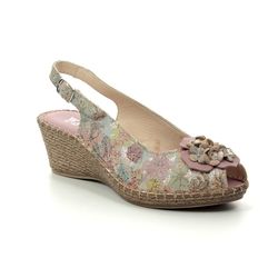Begg Exclusive Slingback Shoes - Taupe floral - 8103/28868 MOSEDIA