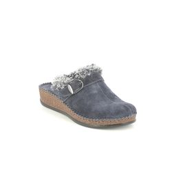 Begg Exclusive Slippers & Mules - Navy suede - 1124/16940 SULIFUR