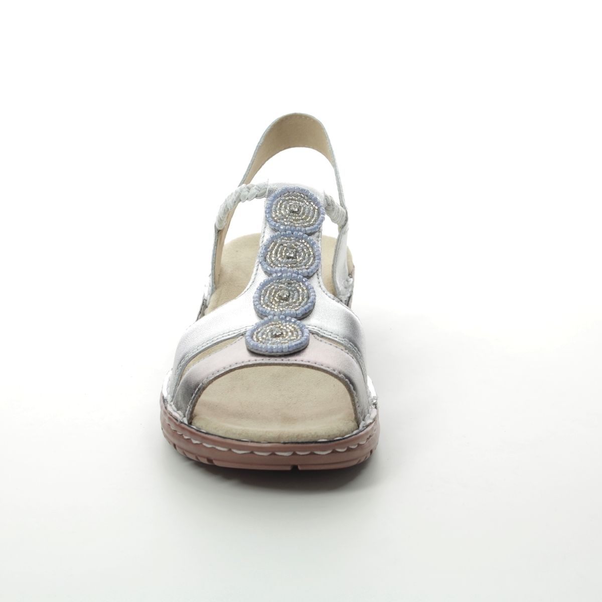 Ara Hawaii Beads 01 27217-76 Silver Leather Comfortable Sandals