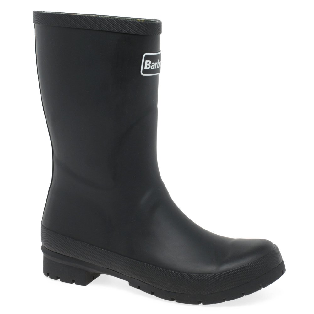 Barbour Banbury Wellie Black Womens Mid Calf Boots LRF0084-BK11 in a Plain Man-made in Size 8