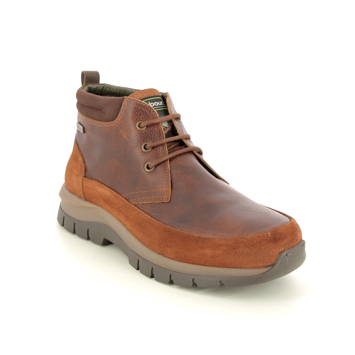 Barbour Underwood Nelson Cognac leather Mens Chukka Boots MFO0620-TA52 in a Plain Leather in Size 7