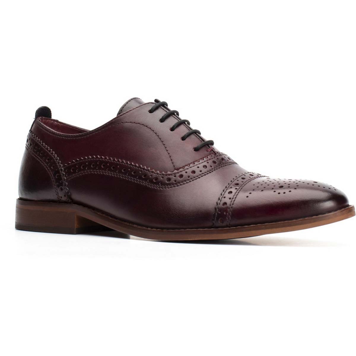 Base London Cast Washed Wine Mens formal shoes TC12538 in a Plain Leather in Size 12