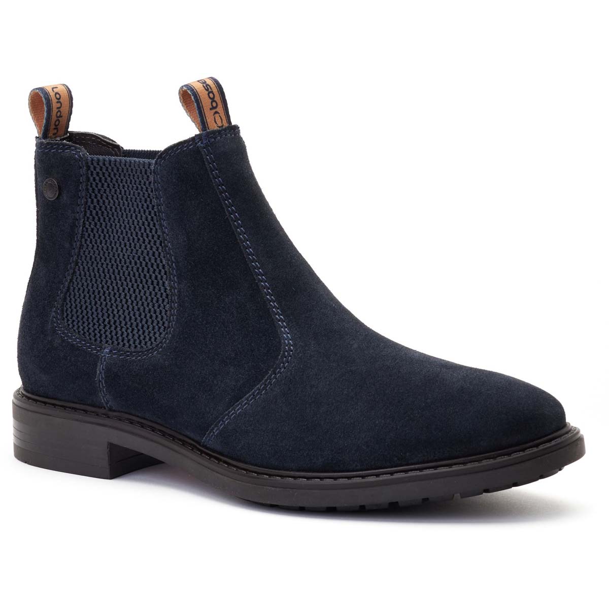 Base London Nelson Navy Mens Chelsea Boots UO10403 in a Plain Leather in Size 12