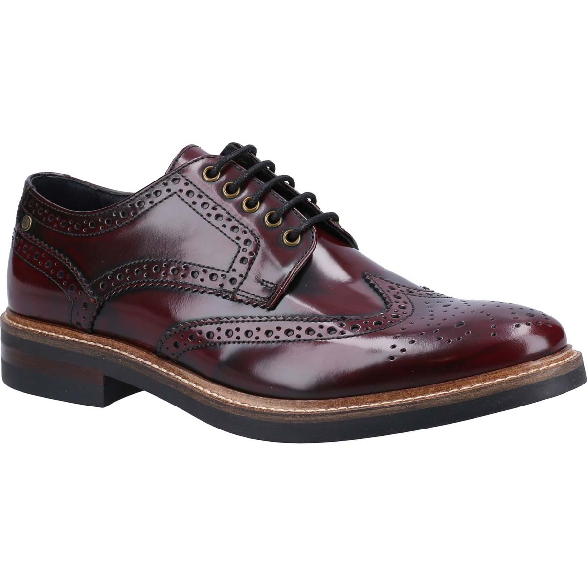 Base London Woburn Wine Mens formal shoes PI06532 in a Plain Leather in Size 12