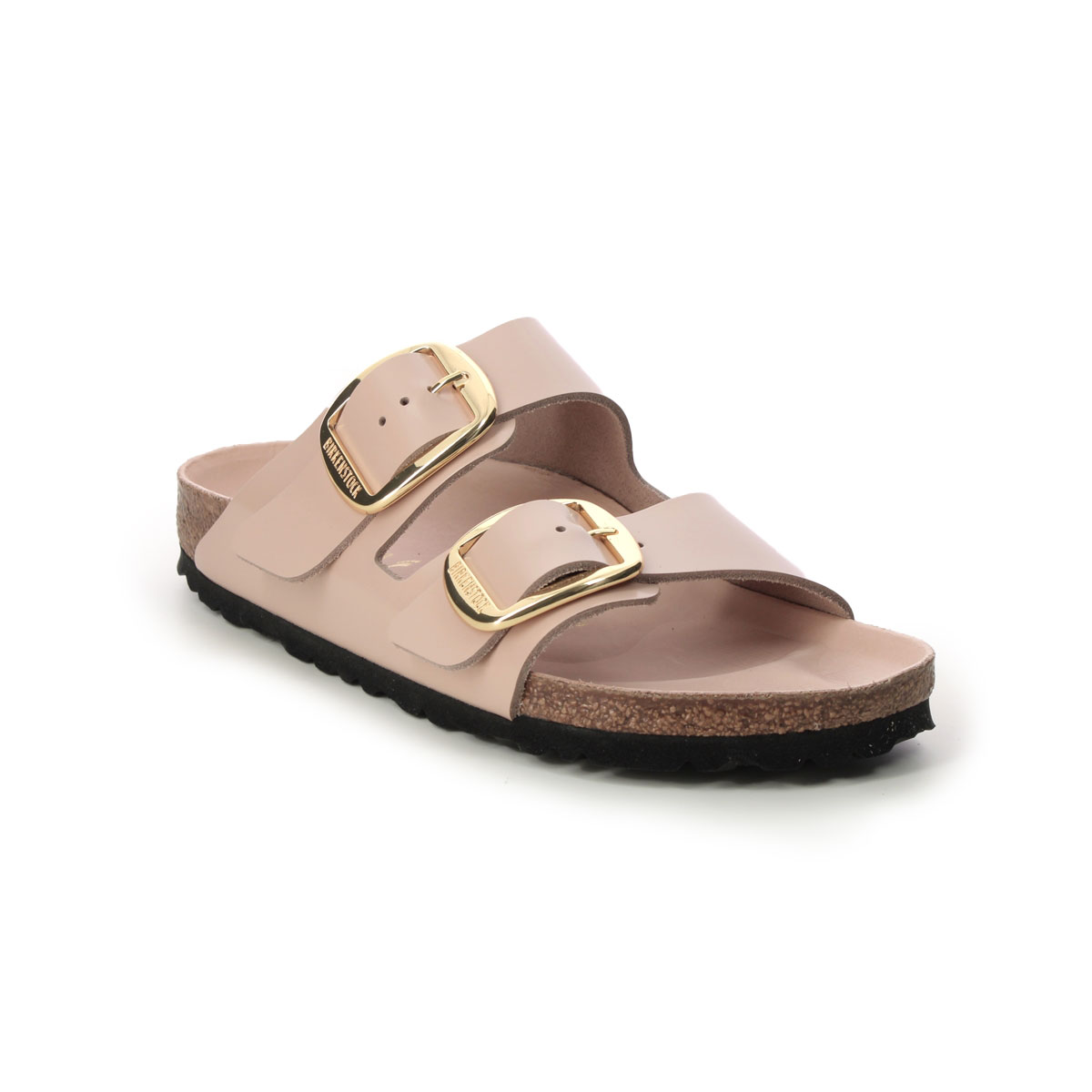 Birkenstock Arizona Big Buckle Beige Womens Slide Sandals 102655350 in a Plain Leather in Size 41