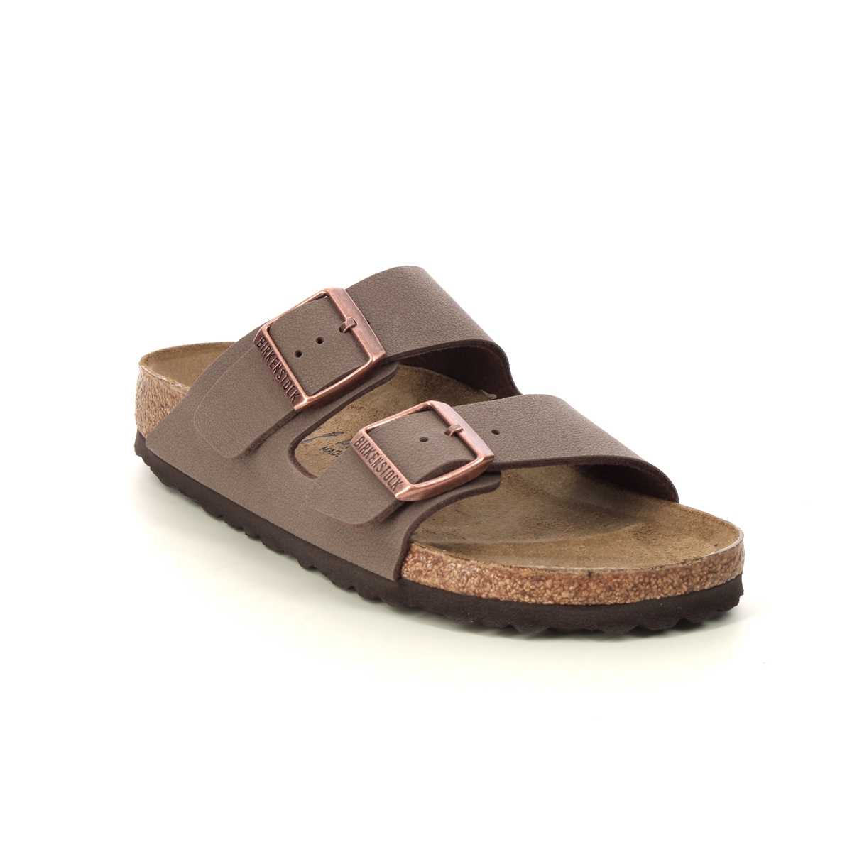 Birkenstock Arizona Dark brown Womens Slide Sandals 15118320 in a Plain Man-made in Size 42