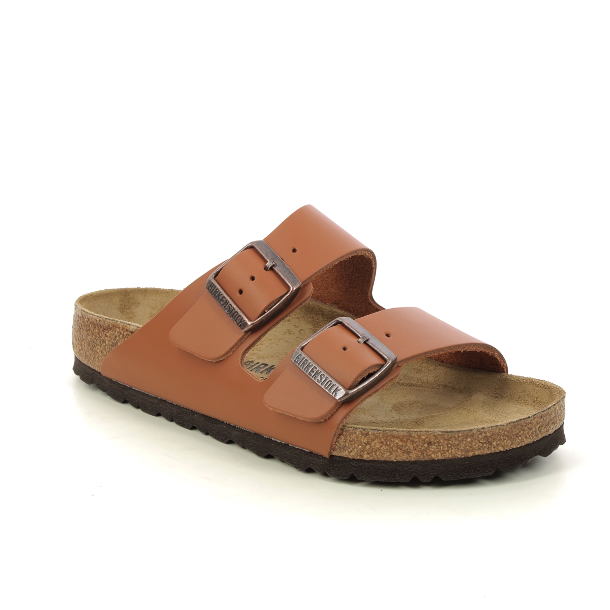 Birkenstock Arizona Ladies Tan Nubuck Womens Slide Sandals 101901913 in a Plain Leather in Size 41