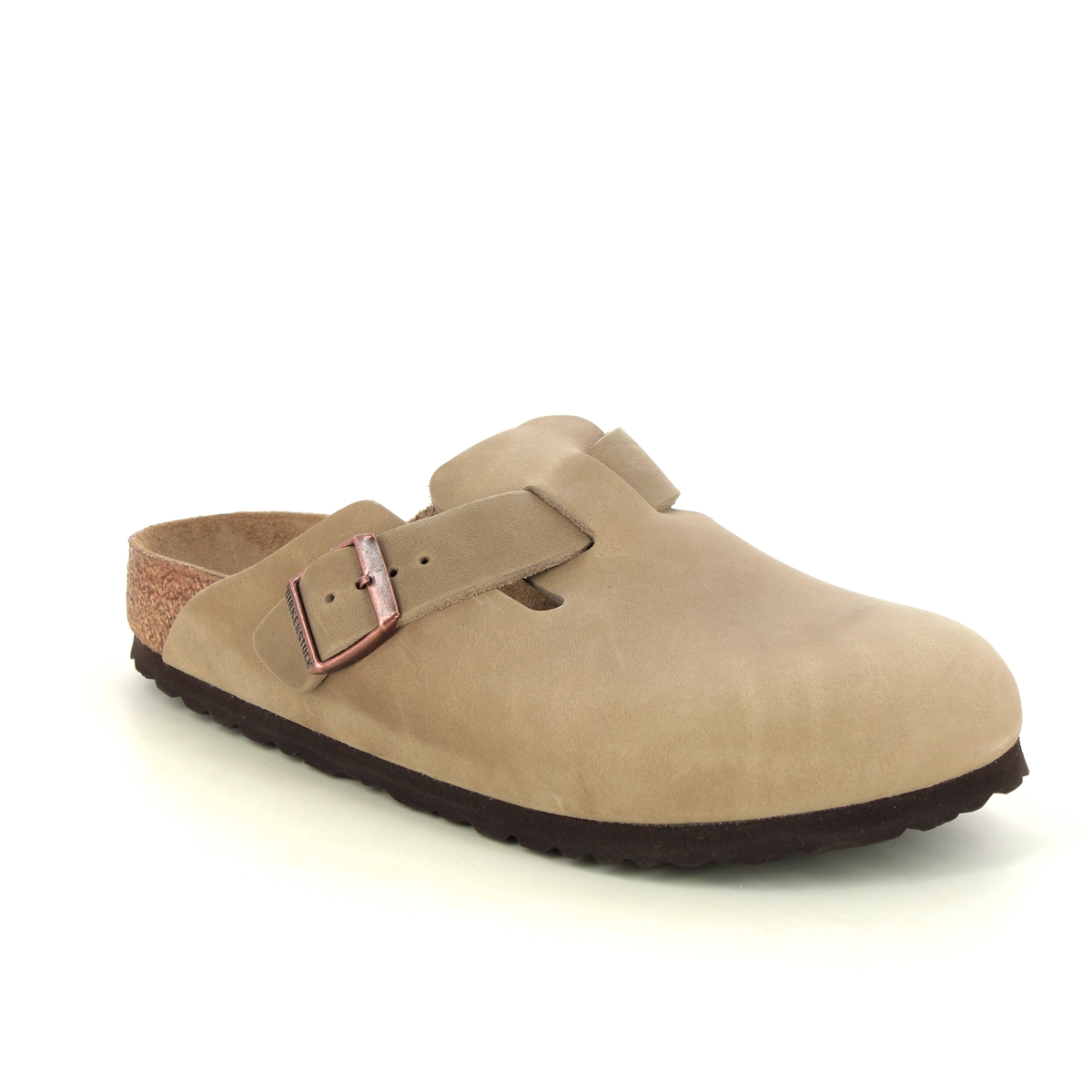 Birkenstock Boston Brown Womens slipper mules 96081320 in a Plain Leather in Size 41