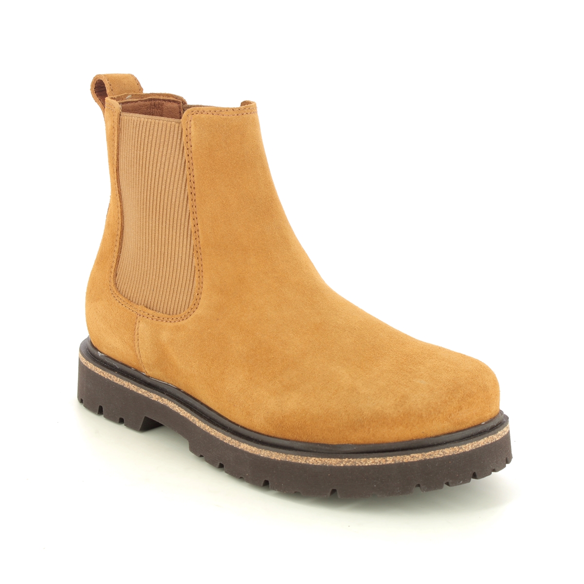 Birkenstock Highwood Tan Suede Womens Chelsea Boots 1025771- In Size 41 In Plain Tan Suede